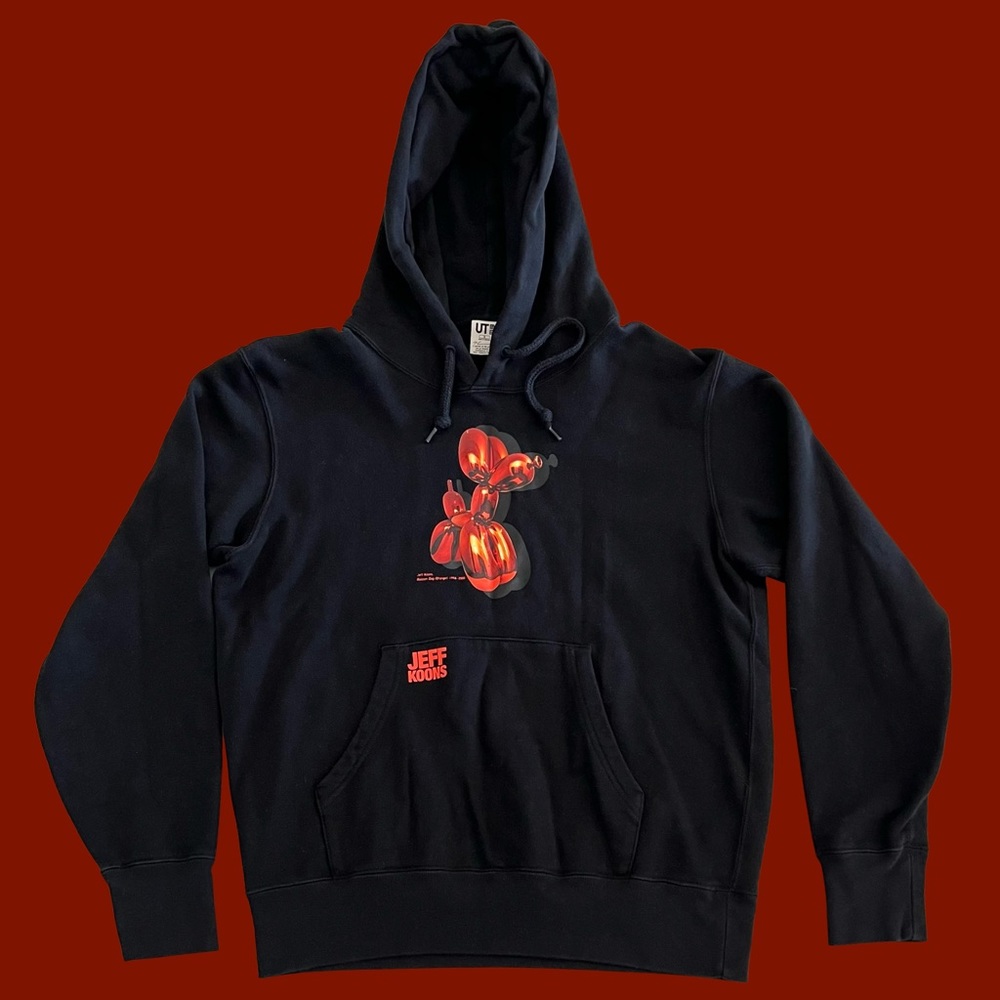 Black Jeff Koons Orange Dog Sweatshirt Size Small